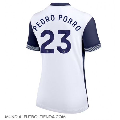 Camiseta Tottenham Hotspur Pedro Porro #23 Primera Equipación Replica 2024-25 para mujer mangas cortas